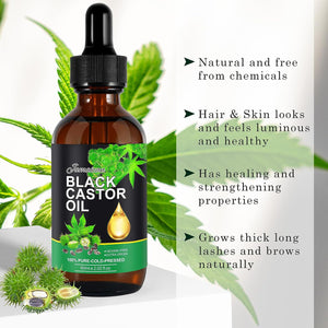Black Castor Massage Oil Hair Care Essential Oil