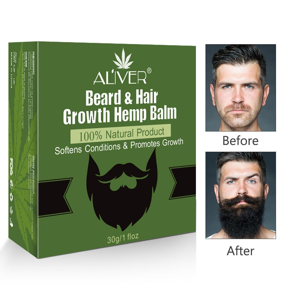 Men Organic Beard Hemp Cbd Oil Balm Moustache Wax Styling Beeswax Moisturizing Smoothing Gentlemen Beard Care Natural Hemp Balm