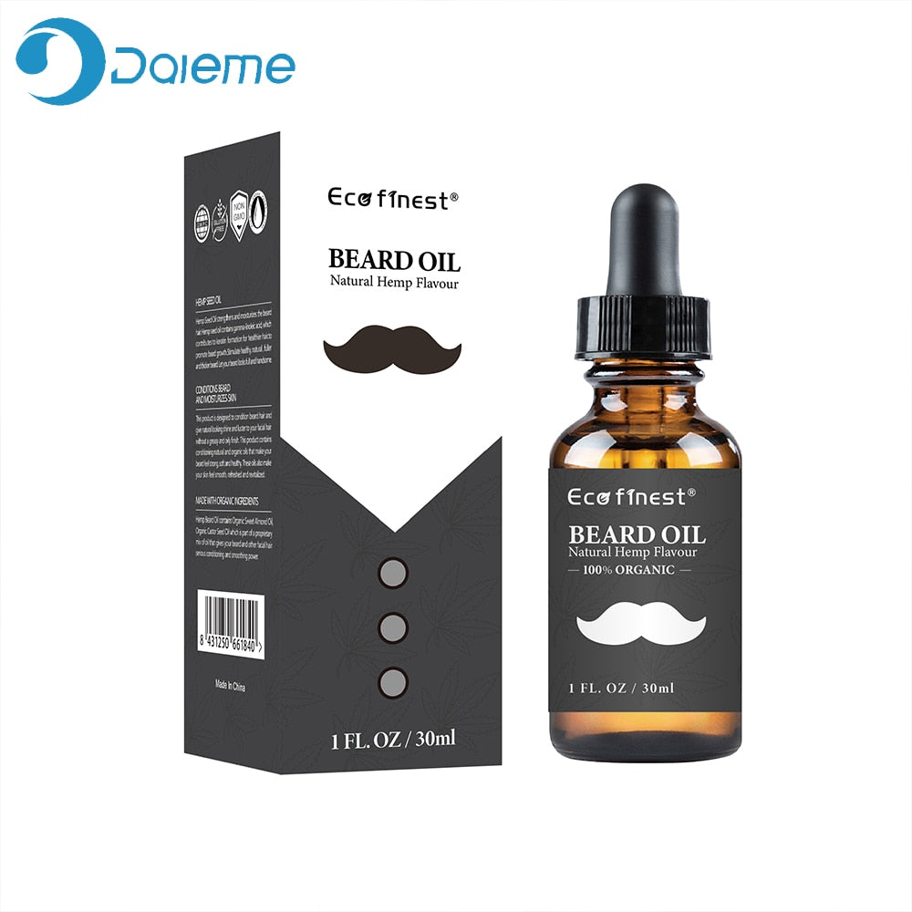 ECO-finest 30ml Beard CBD Essential Oil High Quality Men Beard Growth Enhancer Facial Nutrition Moustache Growth Product Shaping