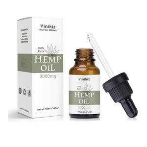 Hemp Oil 100% Natural Essential Oils CBD Oil Sleep Aid Anti Stress Hemp Extract Drops For Pain Anxiety & Stress Relief 3000mg