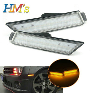 For Chevrolet Chevy Camaro 2010 2011 2012 2013 2014 2015 Car Front Amber Rear Red Side Marker Lamps Turn Signals SMD LED Lights